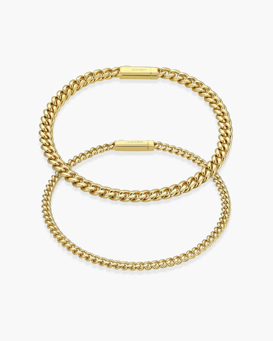 Women's Cuban Link Bracelet Stack