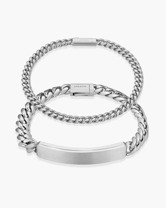 Cuban Link ID Bracelet Stack