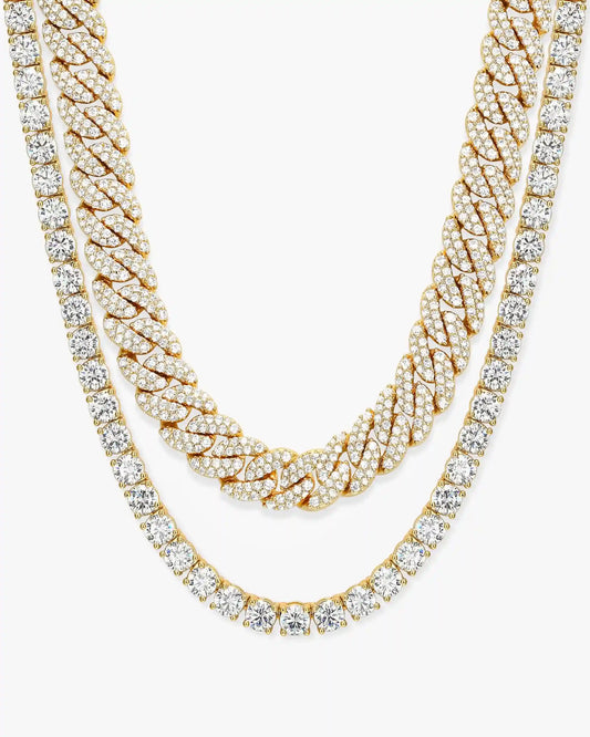 Iced Chain Stack Gold