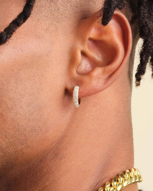 Iced Out Hoop Earrings