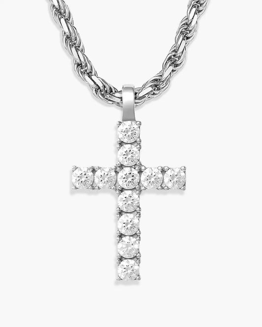 Women's Micro Studded Cross Pendant