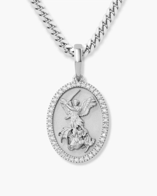 Studded St. Michael Pendant