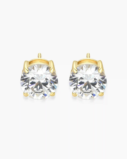 Classic Round Stud Earrings 8mm