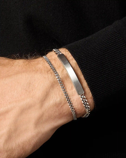 Cuban Link ID Bracelet Stack