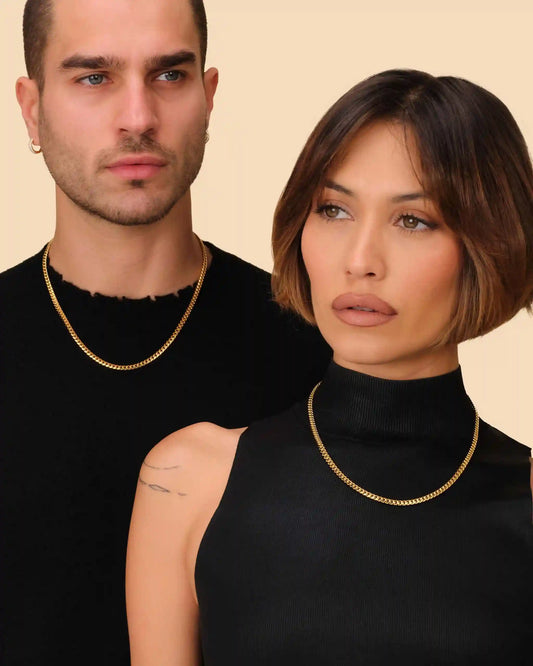 His and Hers Cuban 5mm Chain Set