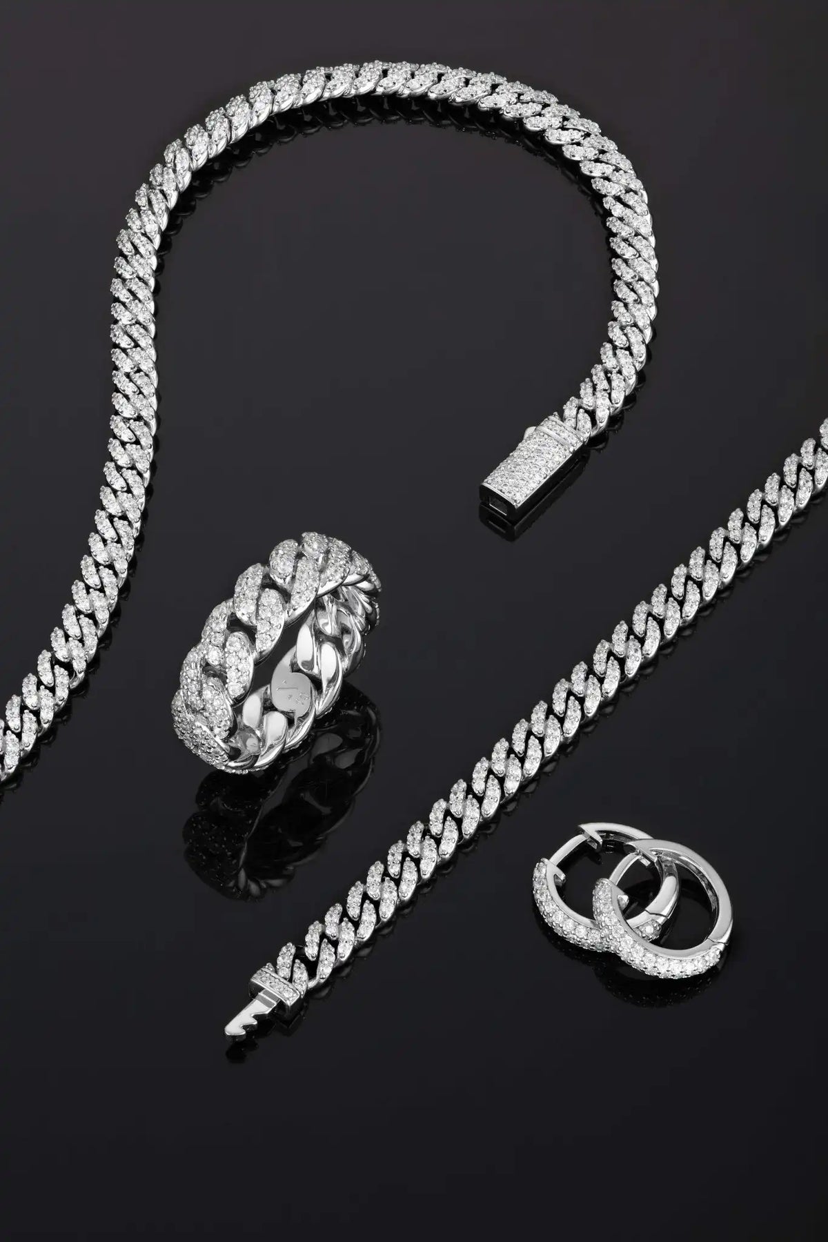 Iced Out Hoop Earrings