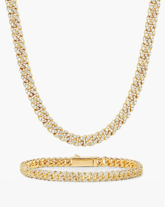 Women's Iced Out Cuban Set 5mm