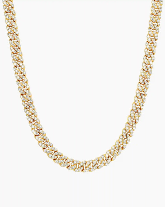 Women's Iced Out Cuban Link Chain 5mm