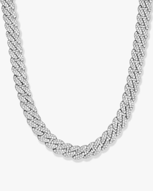 Women's Iced Out Cuban Link Chain 8mm
