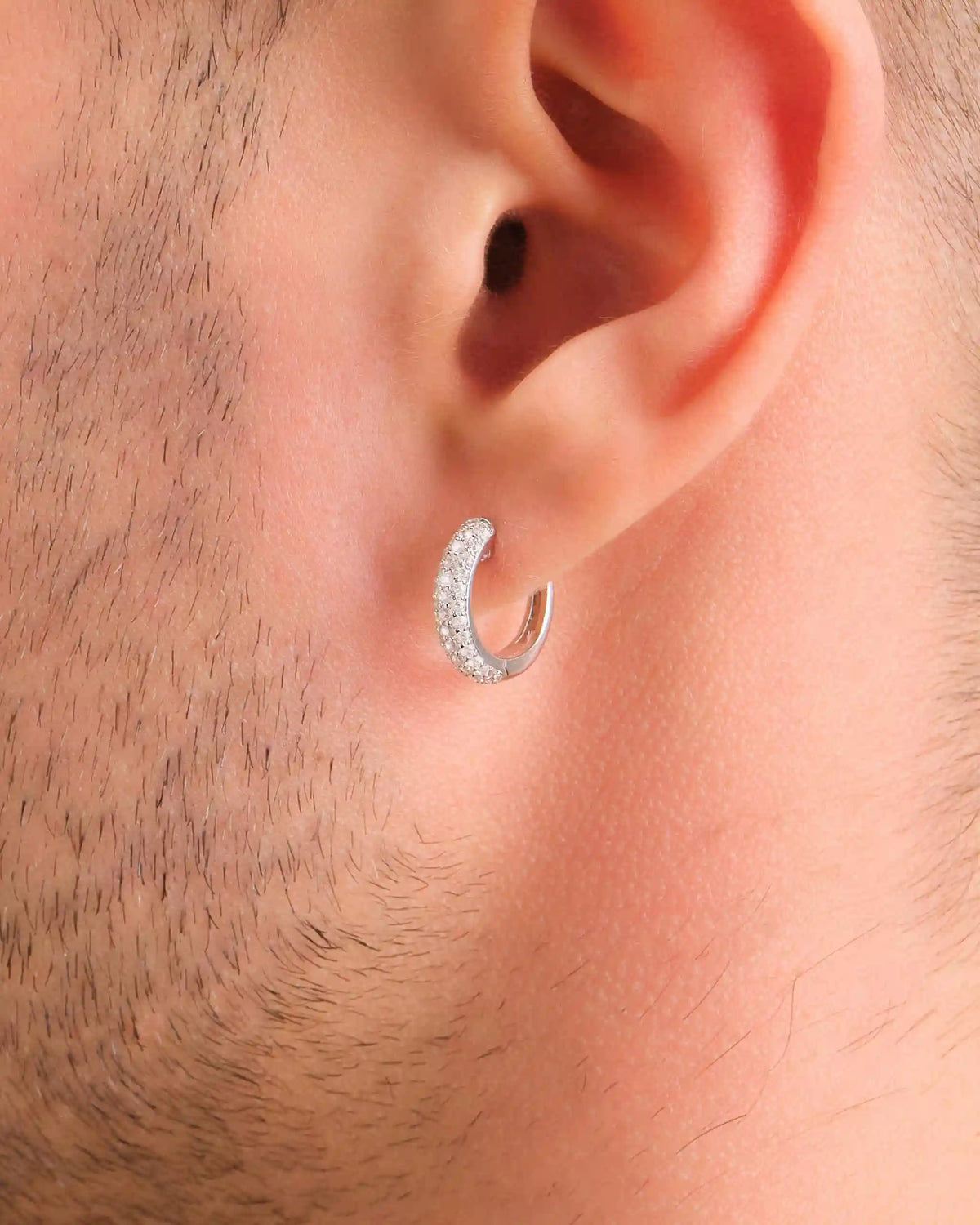 Iced Out Hoop Earrings