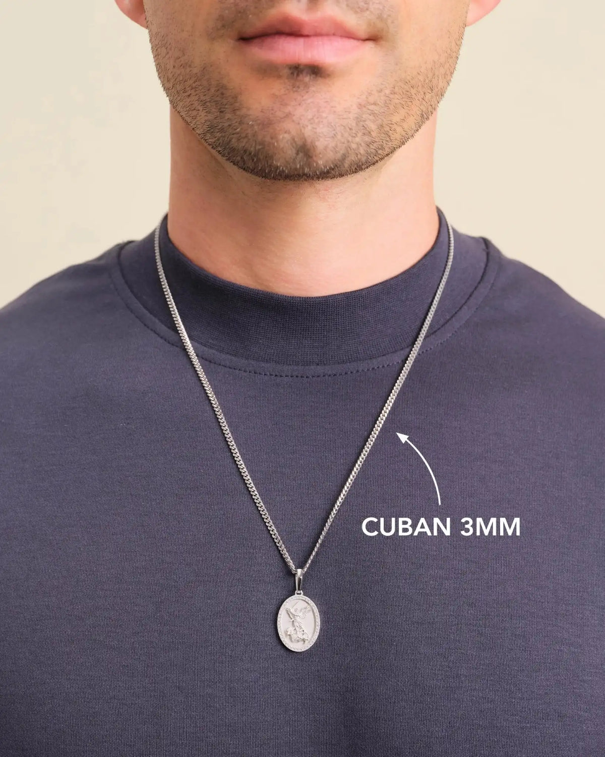 Studded St. Michael Pendant