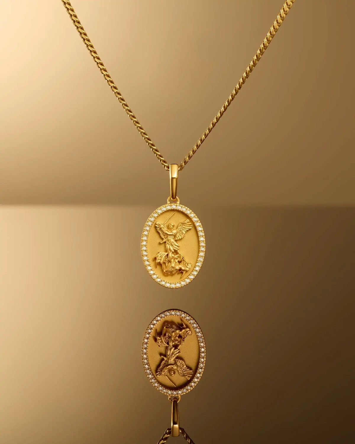 Youth Studded St. Michael Pendant
