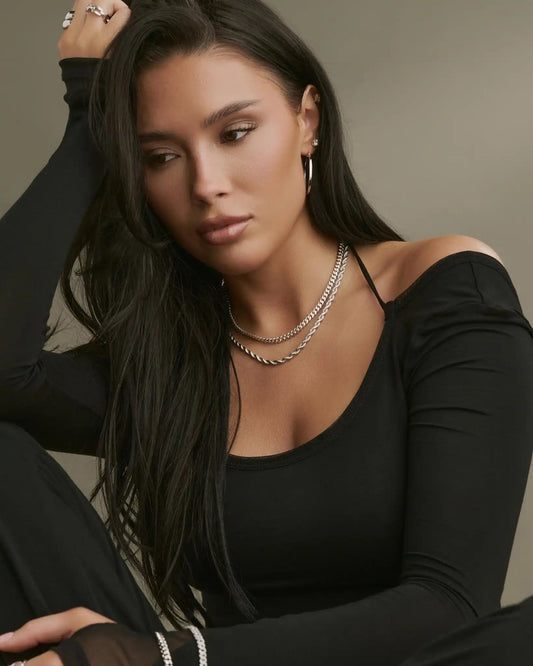 Women's Cuban + Rope Chain Stack 5mm + 3mm