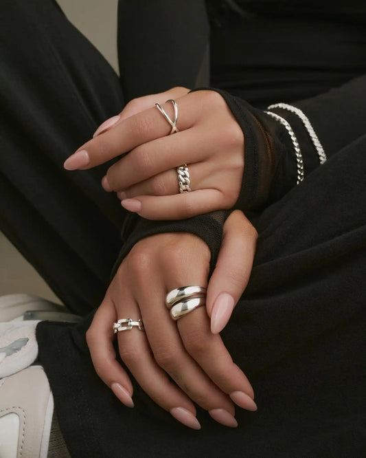 Women's Dome Ring Silver
