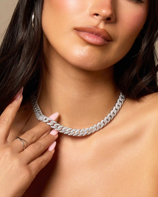 Women's Iced Out Cuban Link Chain 10mm