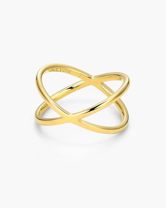 Women's Crossover Ring Gold