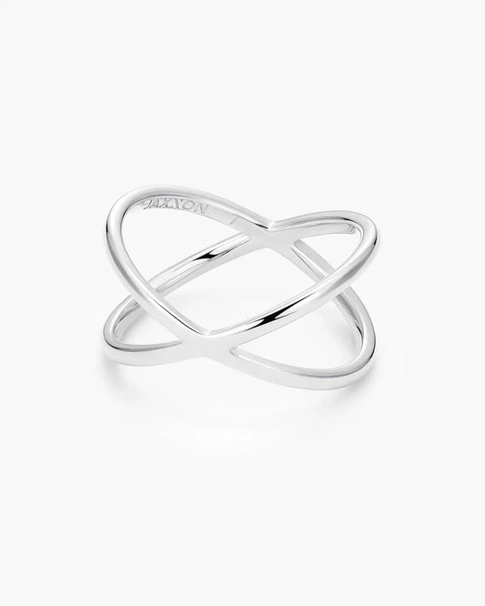 Women's Crossover Ring Silver