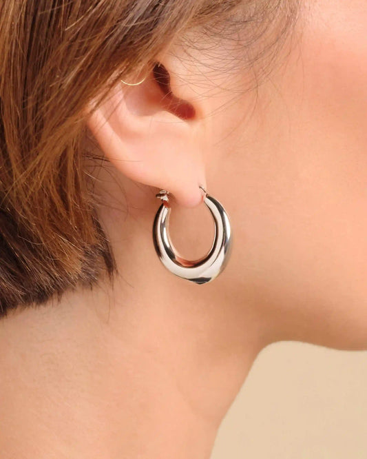 Women's Dome Hoop Earrings